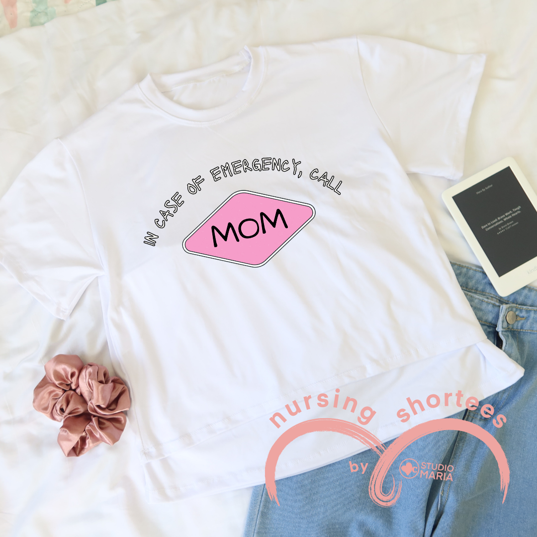 Nursing Breastfeeding-Friendly Shortee in White