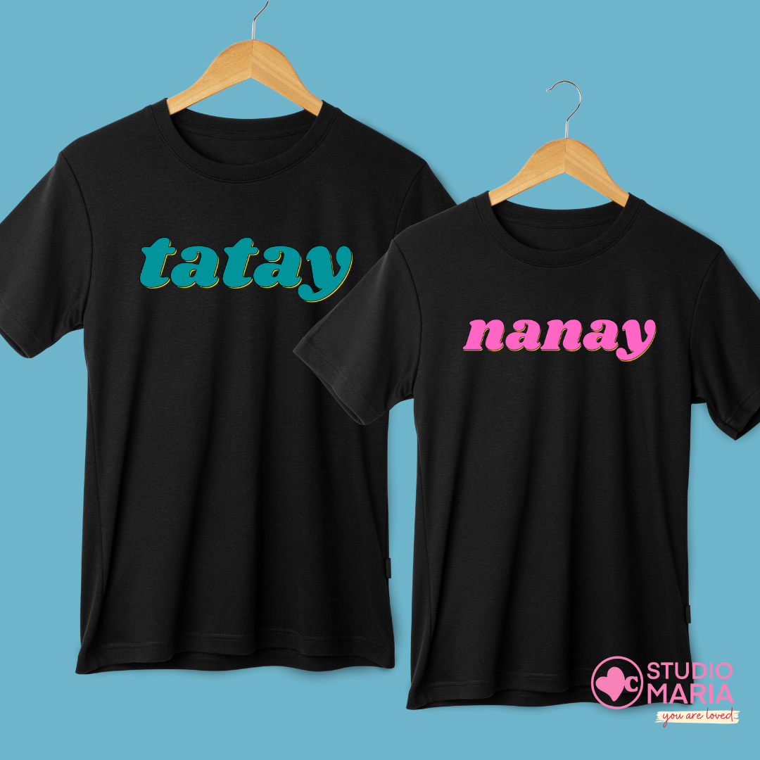 Nanay Tatay Ate Kuya Bunso Retro Family Shirts