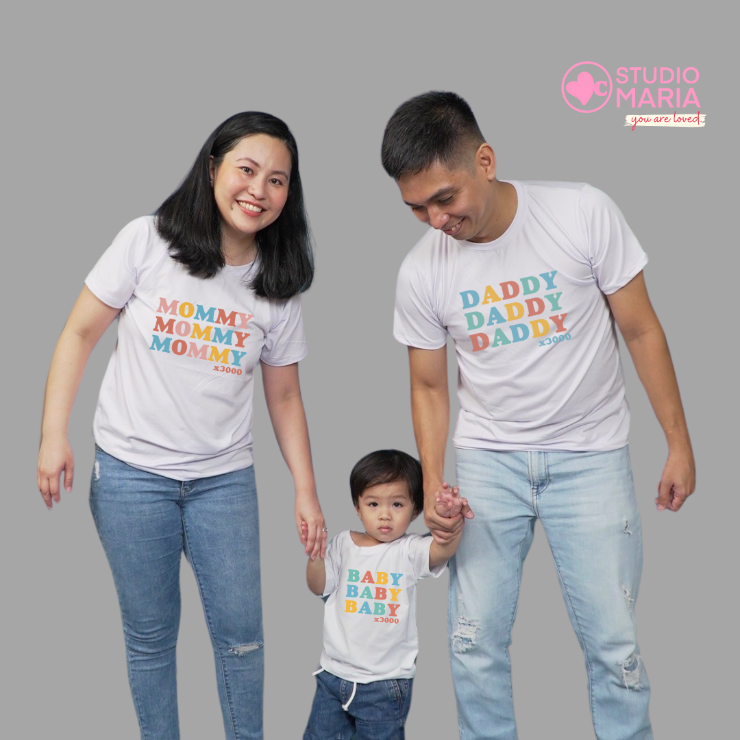 Daddy Mommy Baby Nanay Tatay Anak x3000 Family Shirts