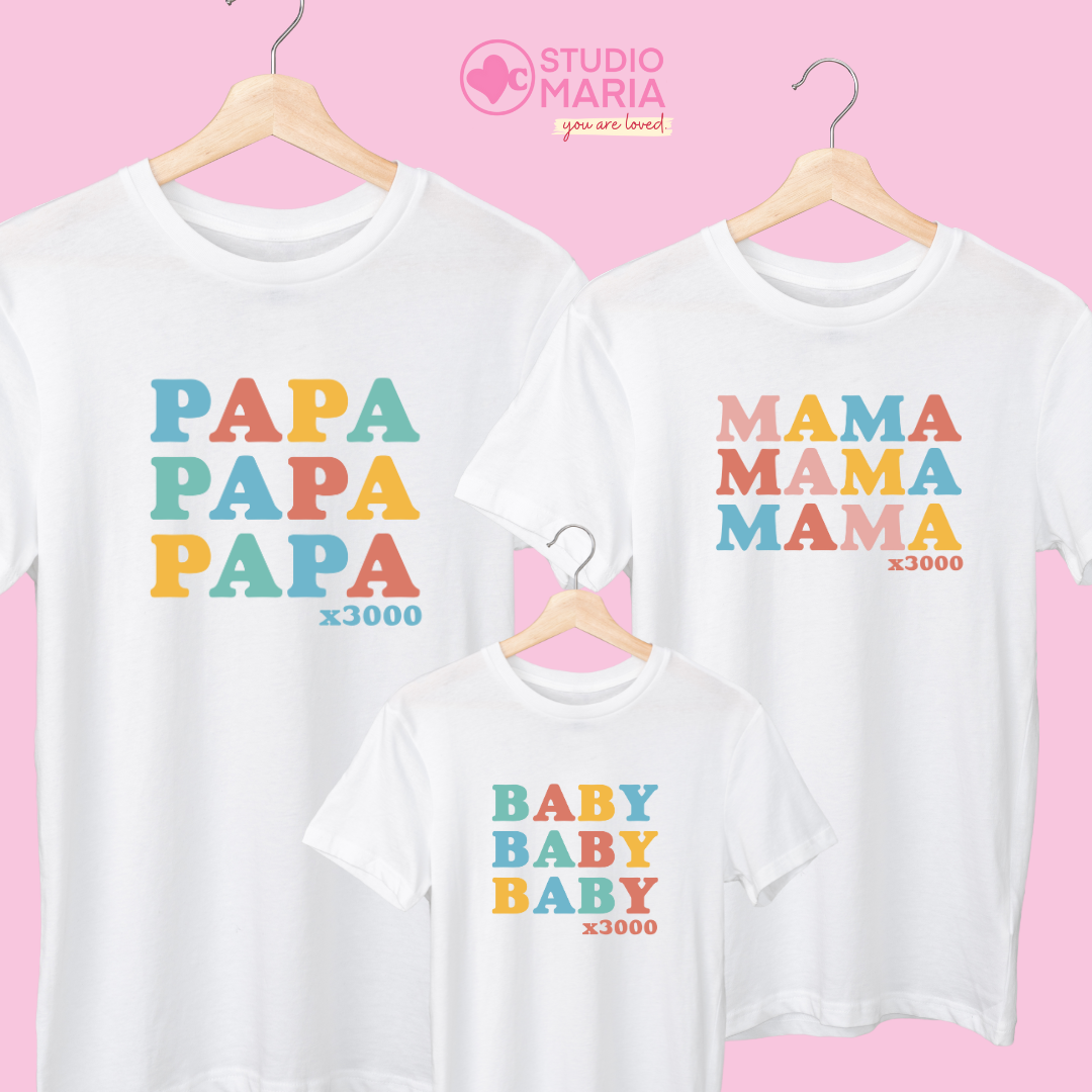 Daddy Mommy Baby Nanay Tatay Anak x3000 Family Shirts