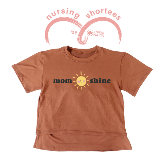 Nursing Breastfeeding-Friendly Shortee in Brown