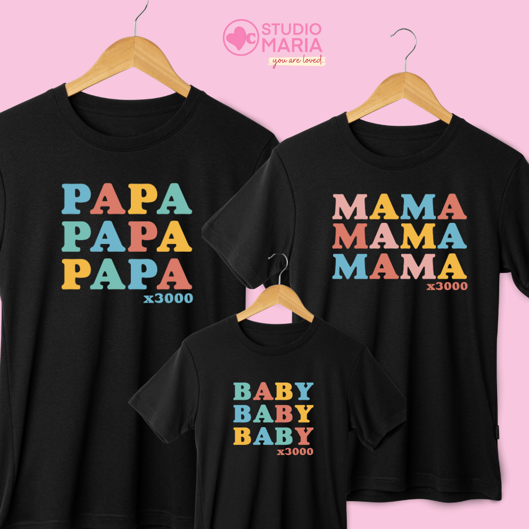 Daddy Mommy Baby Nanay Tatay Anak x3000 Family Shirts