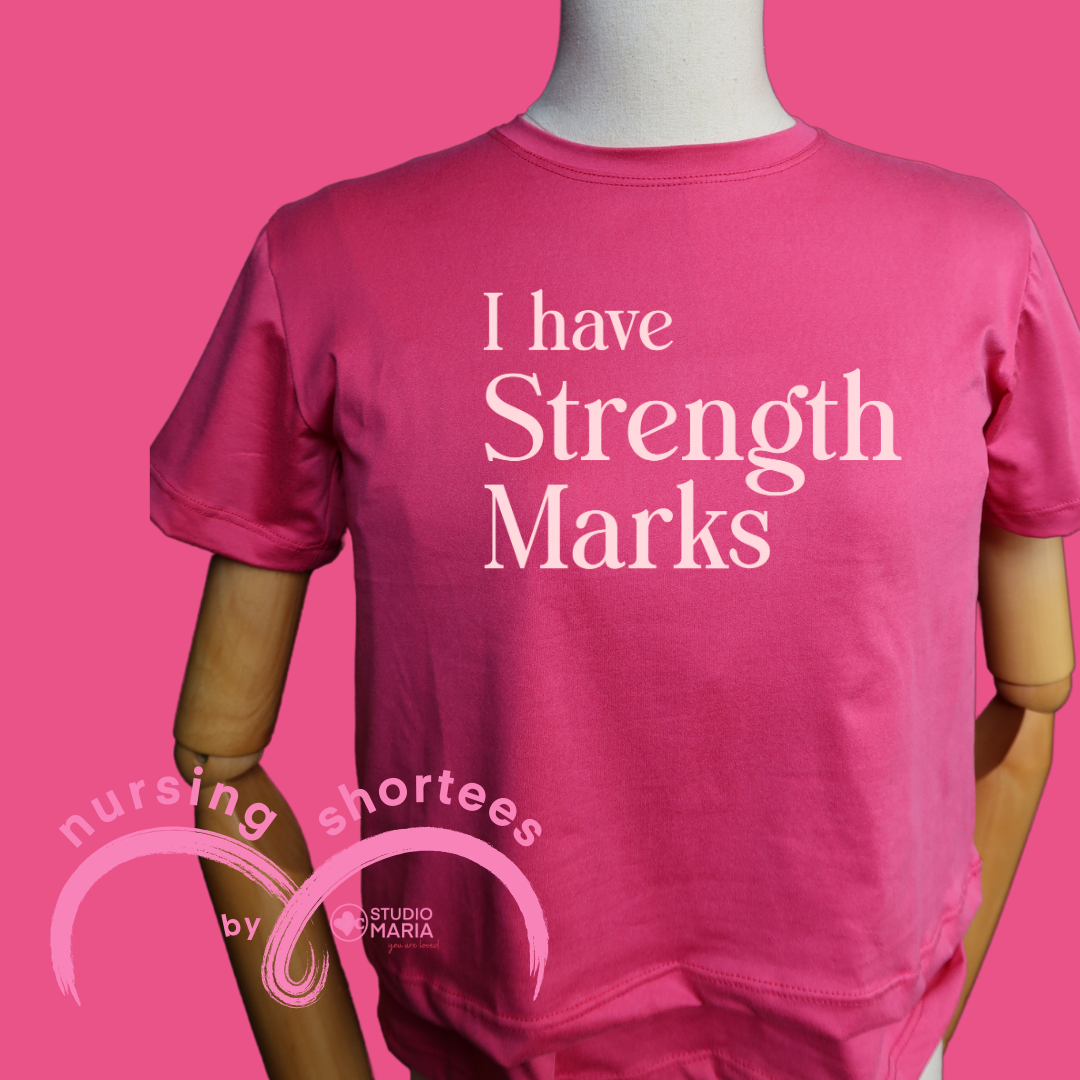 Nursing Breastfeeding-Friendly Shortee in Pink