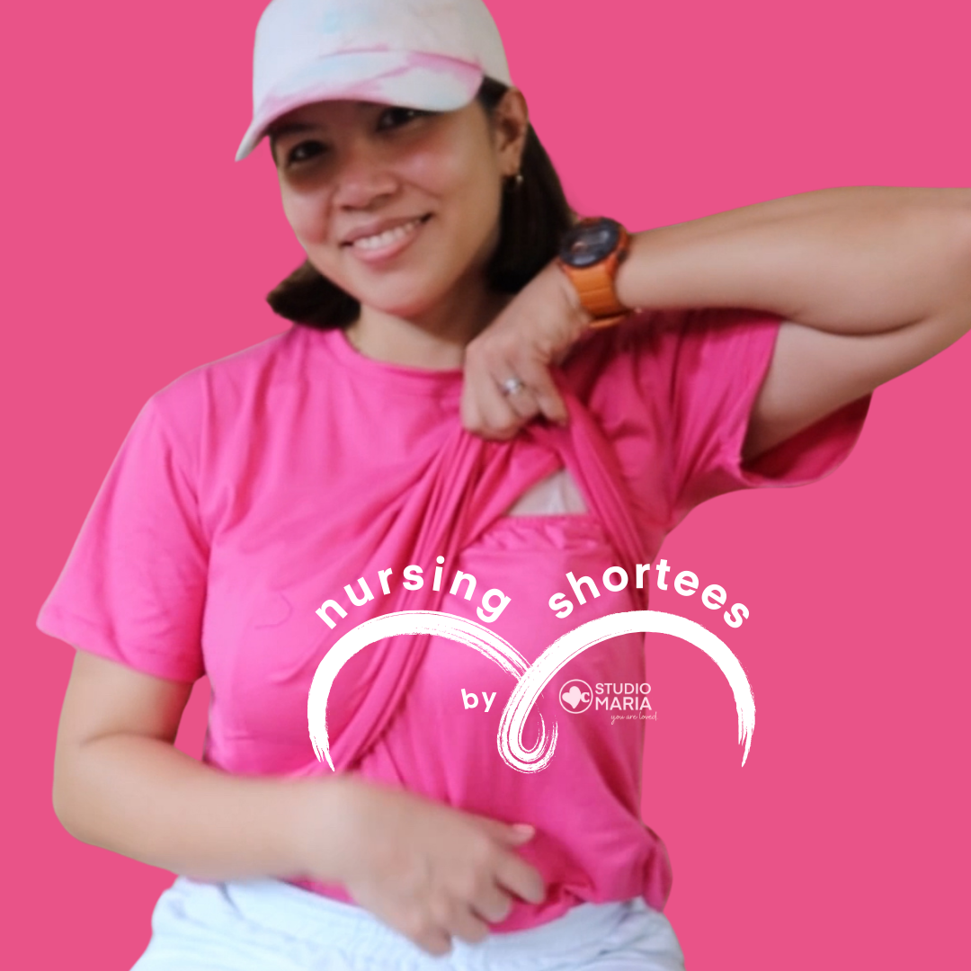 Nursing Breastfeeding-Friendly Shortee in Pink