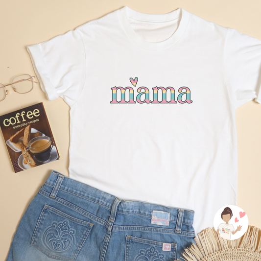 Mama in Pastel Colors Mom Statement Shirt