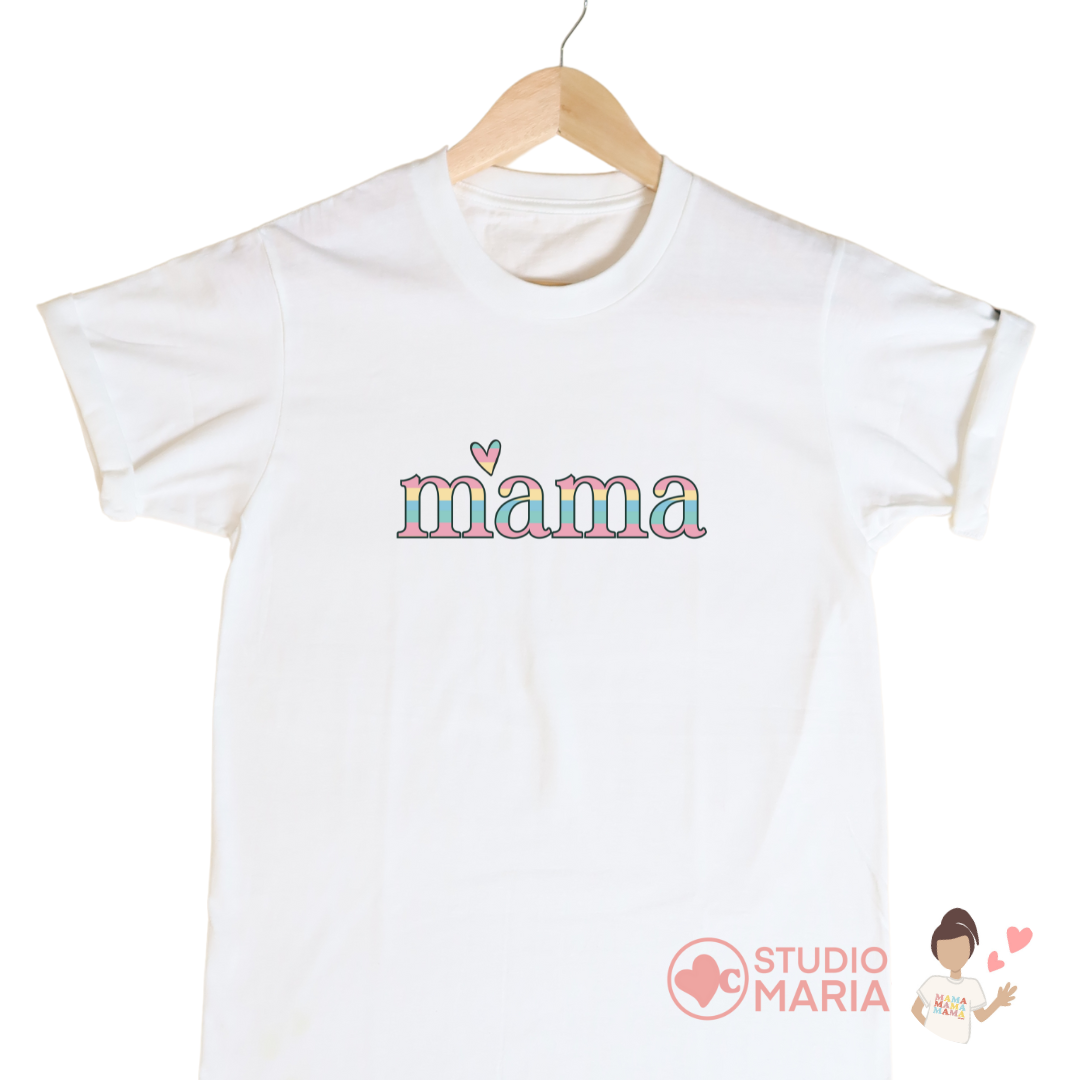 Mama in Pastel Colors Mom Statement Shirt