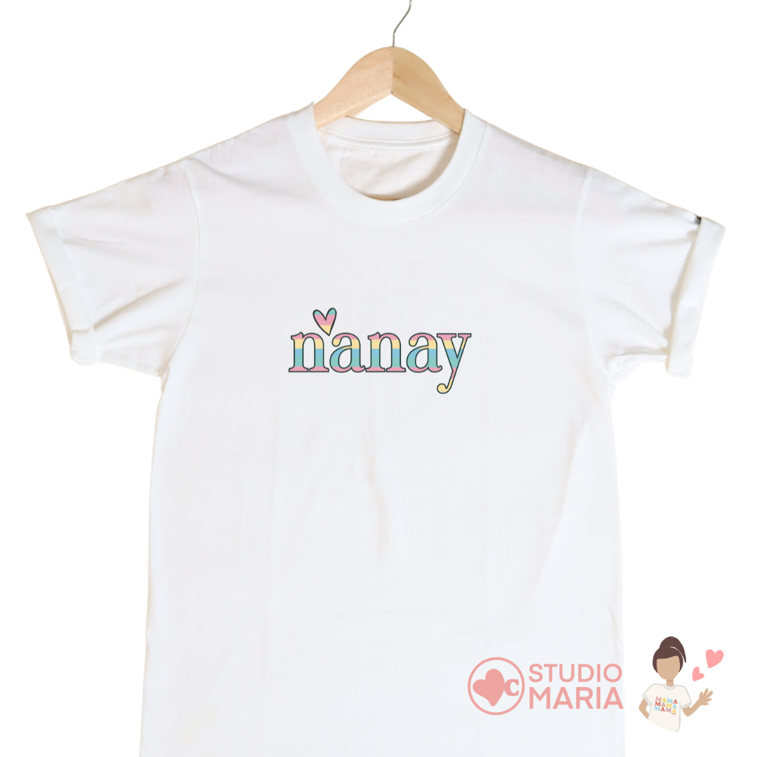 Nanay in Pastel Colors Mom Statement Shirt