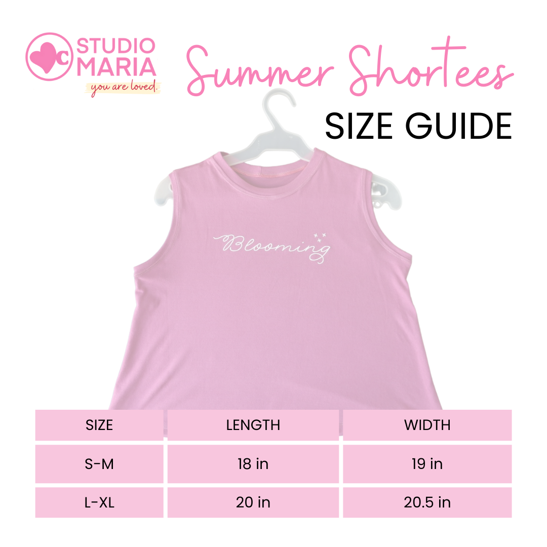 Blooming Moms Summer Shortees in Pink, Blue, White and Black Mom's Day Collection