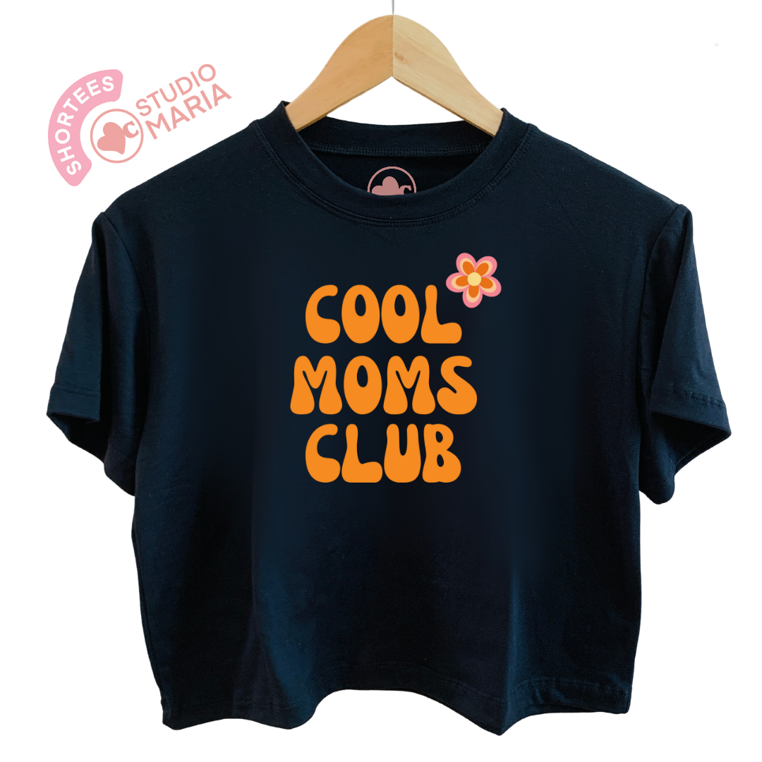 Cool Moms Club Mom Statement Shirt Shortees Crop Top