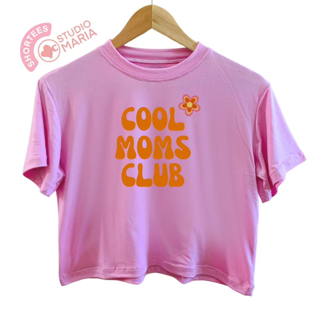Cool Moms Club Mom Statement Shirt Shortees Crop Top