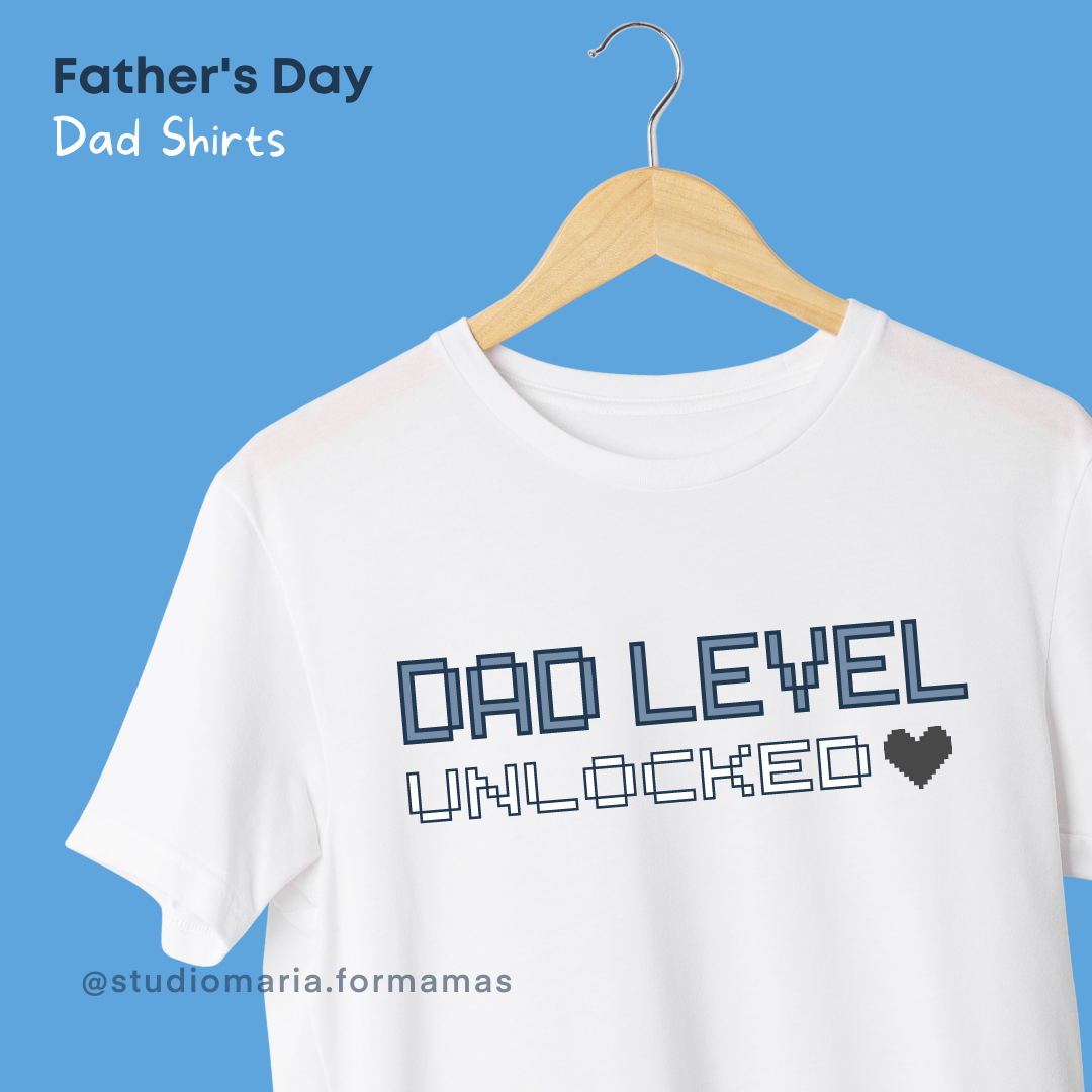 Dad Level Unlocked Father's Day Dad Statement Shirt