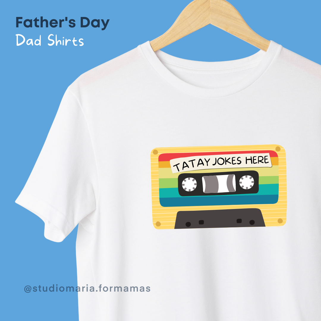Tatay Jokes Here Retro Father's Day Dad Statement Shirt