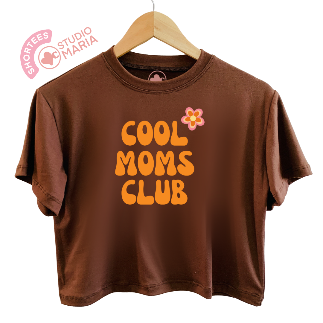 Cool Moms Club Mom Statement Shirt Shortees Crop Top