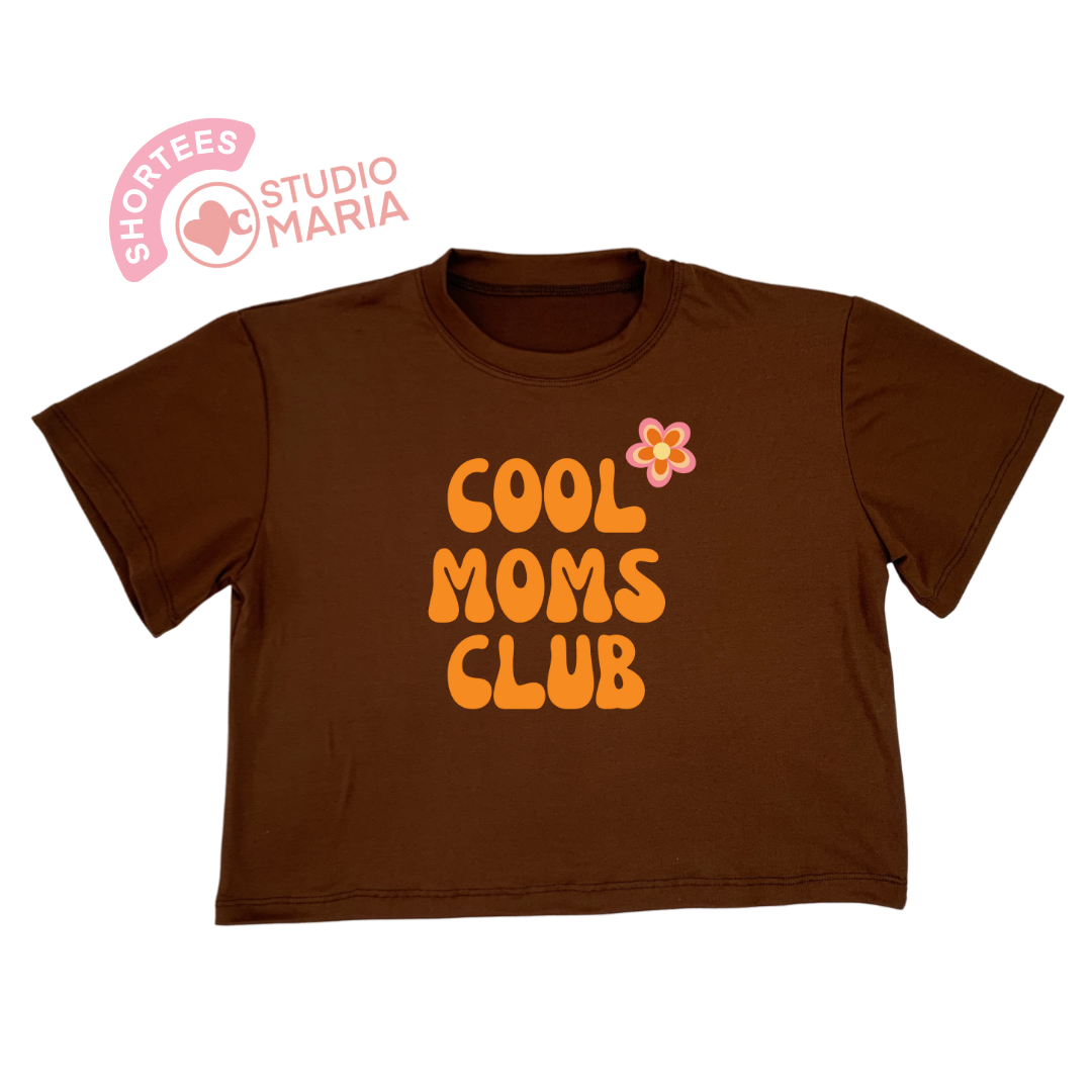 Cool Moms Club Mom Statement Shirt Shortees Crop Top