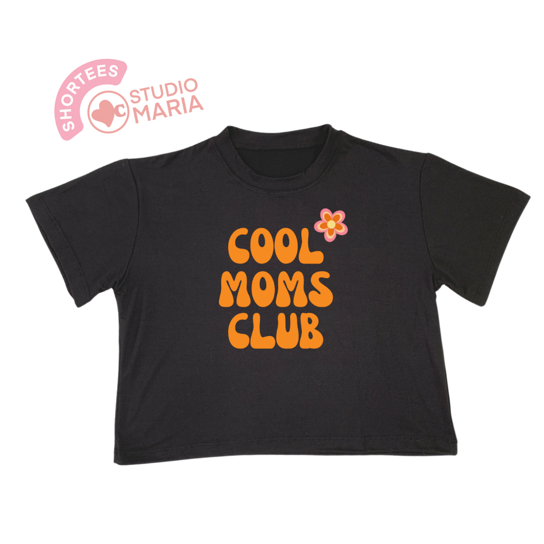 Cool Moms Club Mom Statement Shirt Shortees Crop Top