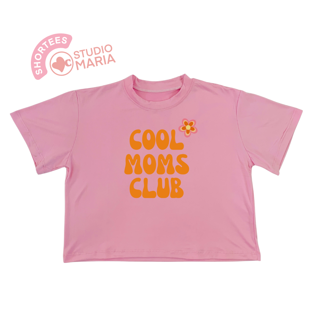 Cool Moms Club Mom Statement Shirt Shortees Crop Top