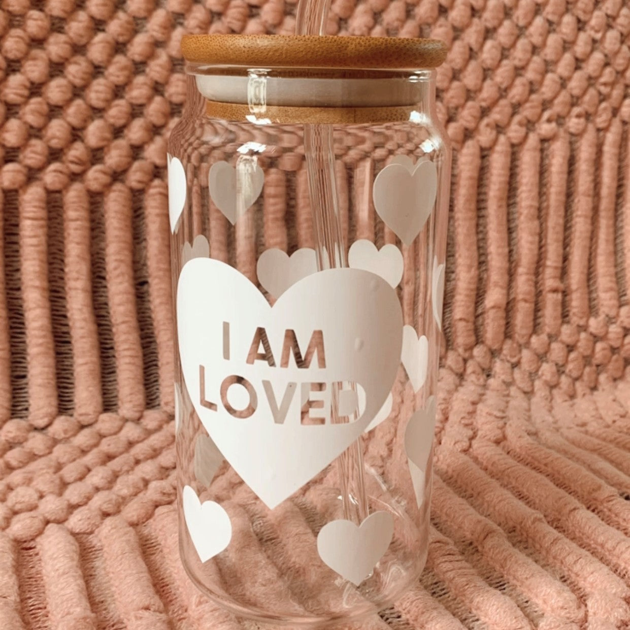 Intentional Affirmation Glass Can Cups for Moms