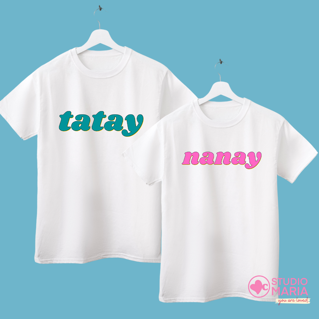 Nanay Tatay Ate Kuya Bunso Retro Family Shirts