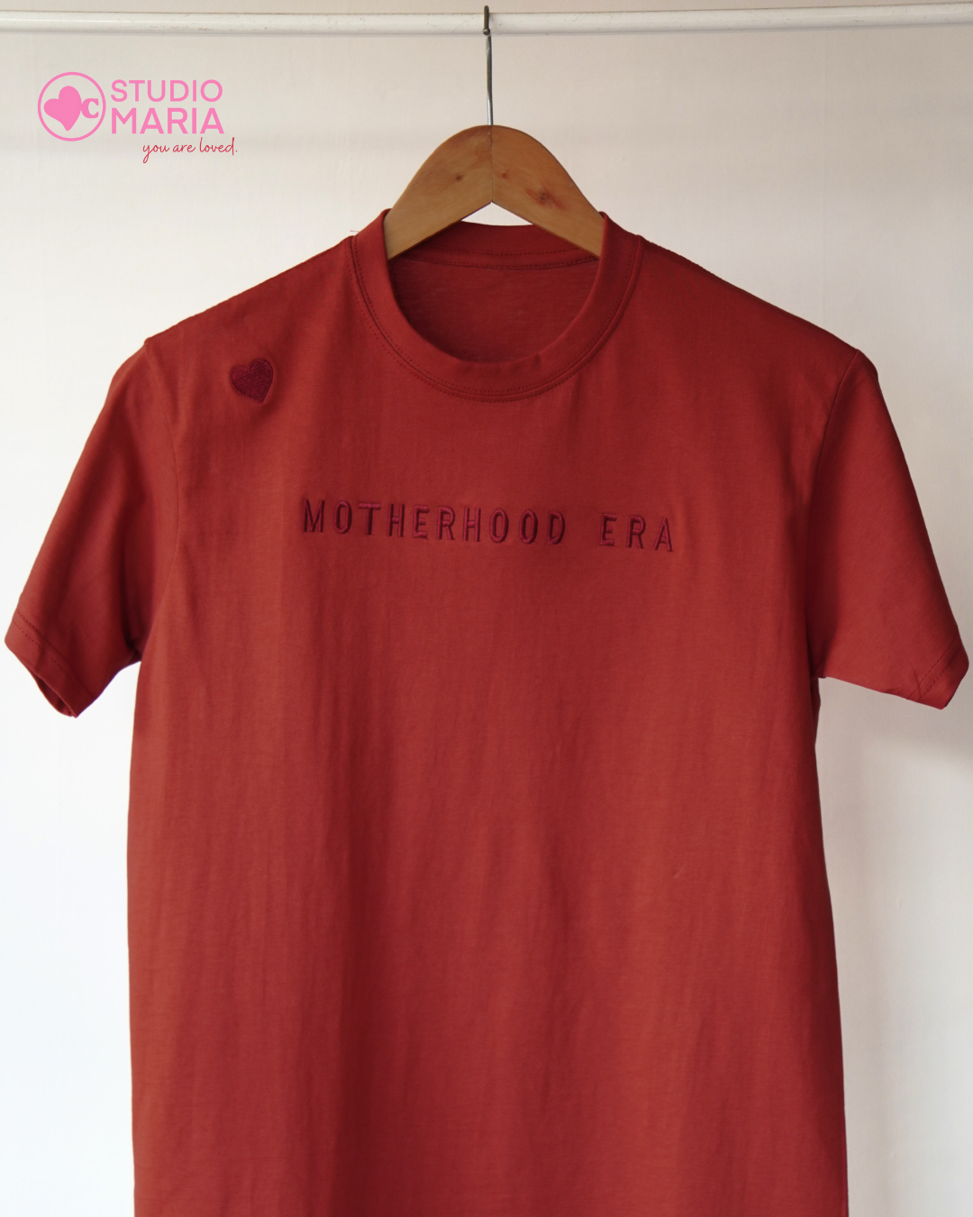 Motherhood Era Embroidered Mom Statement Shirt
