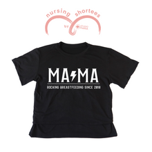 Load image into Gallery viewer, Nursing Breastfeeding-Friendly Shortee in Black
