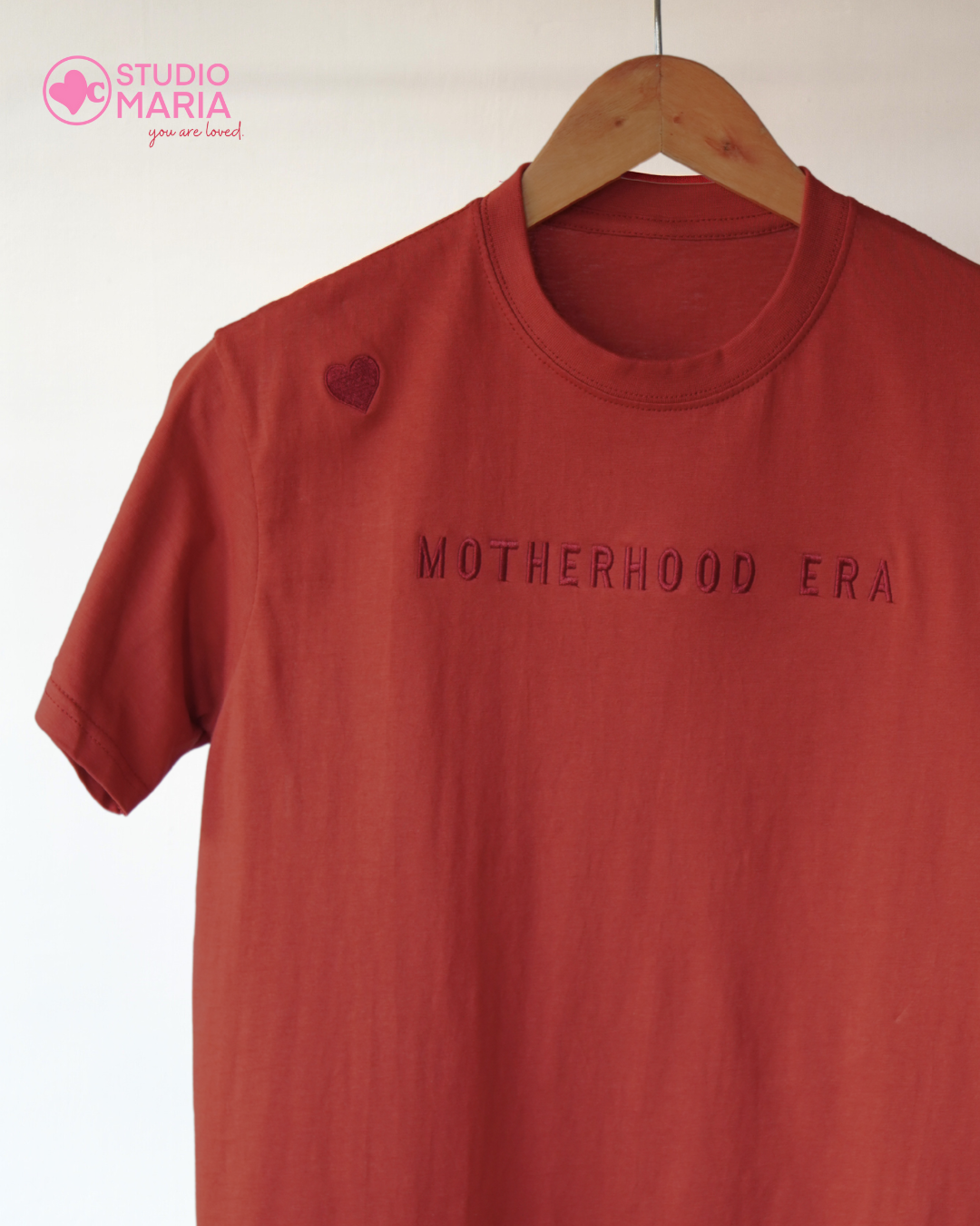 Motherhood Era Embroidered Mom Statement Shirt