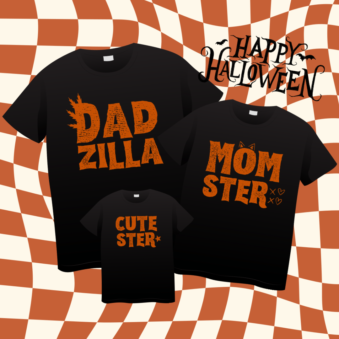 Halloween Family Shirts Special Momster Dadzilla Cutester Shirts