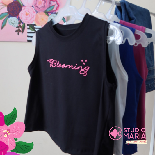 Blooming Moms Summer Shortees in Pink, Blue, White and Black Mom's Day Collection
