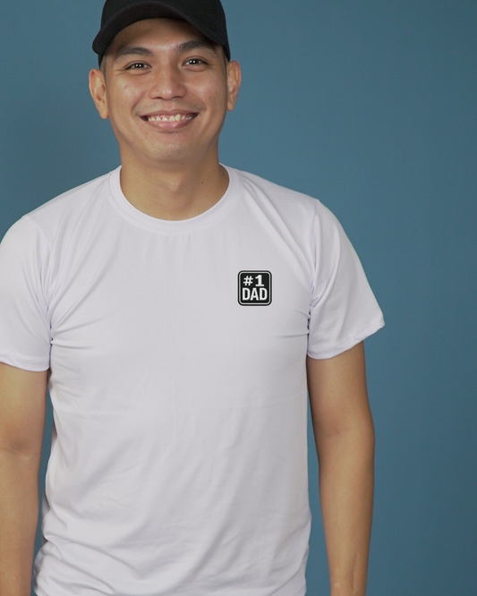 Number 1 DAD Embroidered Dad Statement Shirt