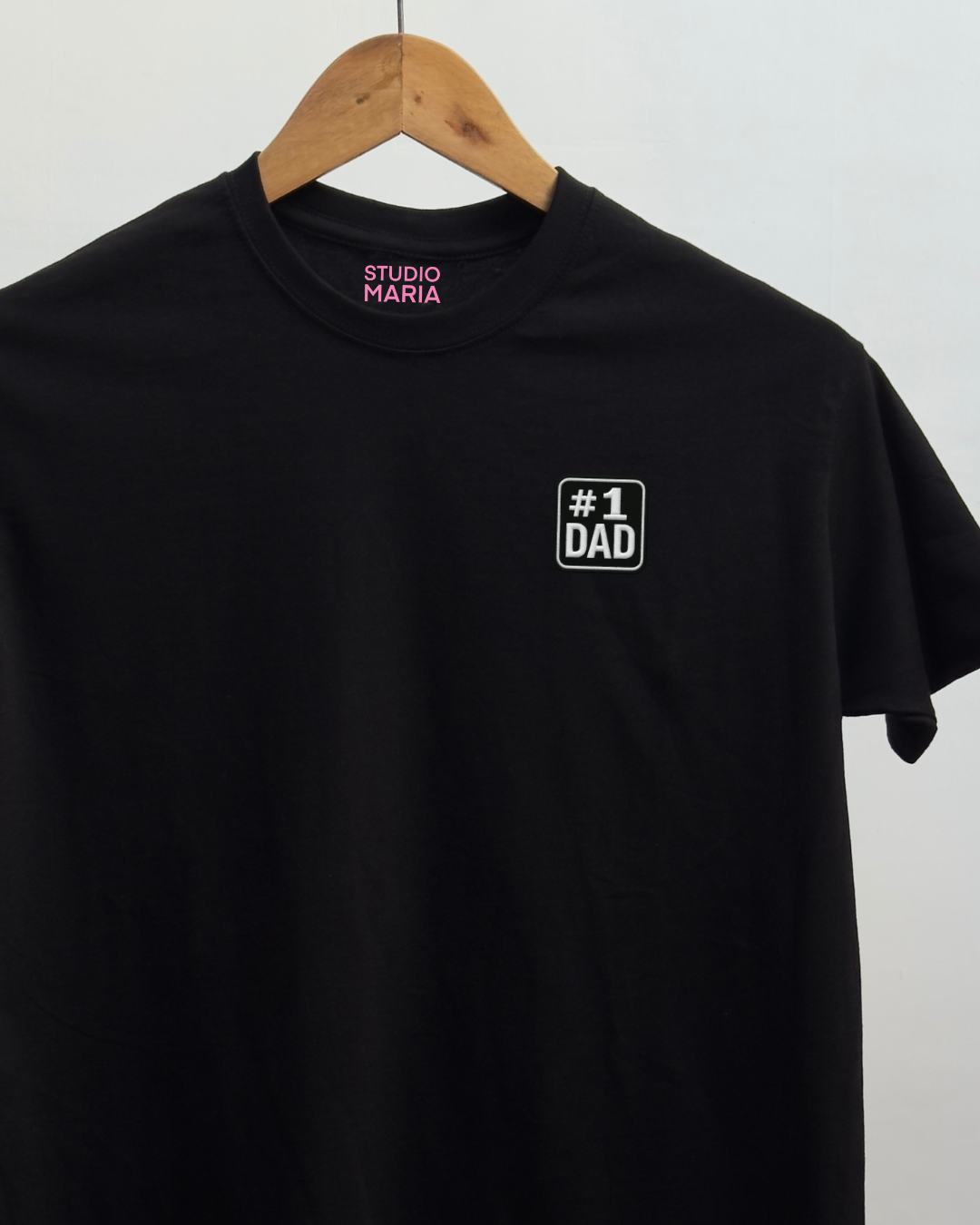 Number 1 DAD Embroidered Dad Statement Shirt