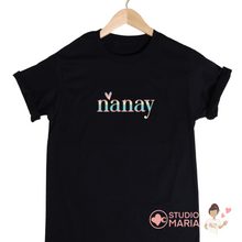 Load image into Gallery viewer, Nanay in Pastel Colors Mom Statement Shirt
