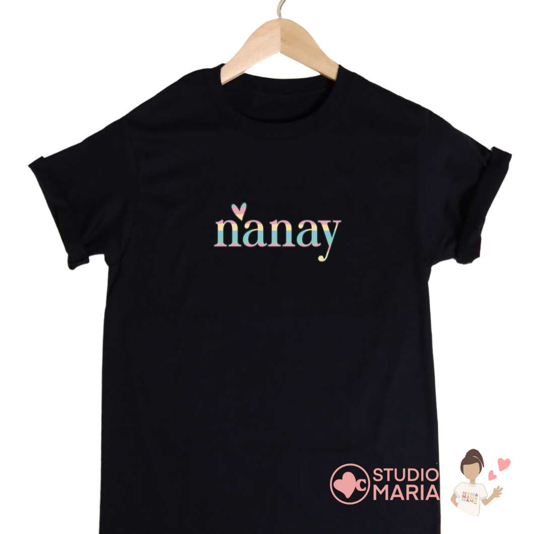 Nanay in Pastel Colors Mom Statement Shirt