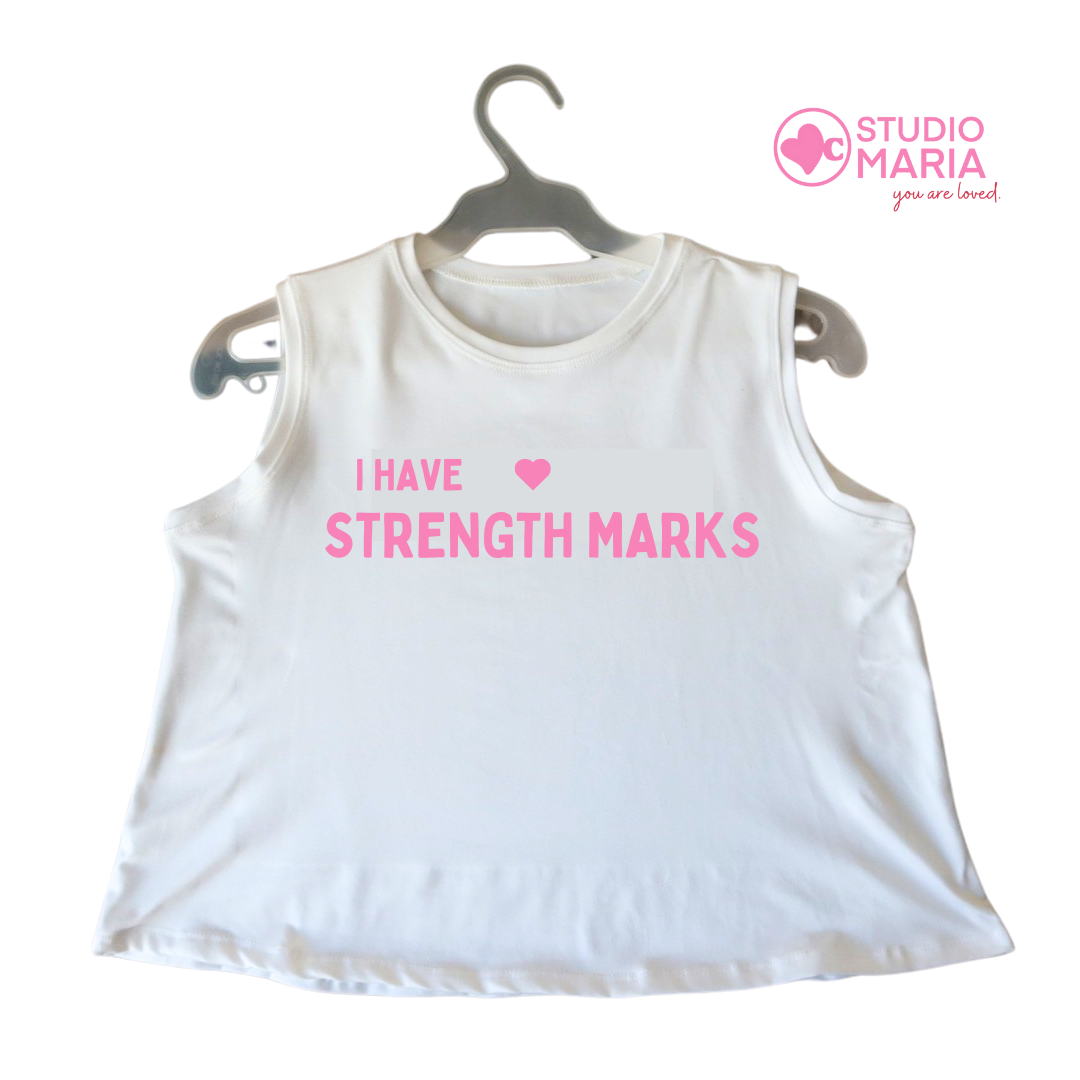 I Have Strength Marks Mom Statement Muscle Tee Summer Crop