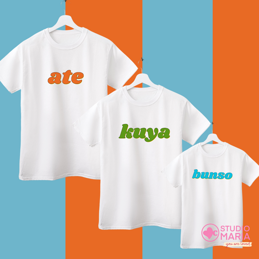 Nanay Tatay Ate Kuya Bunso Retro Family Shirts