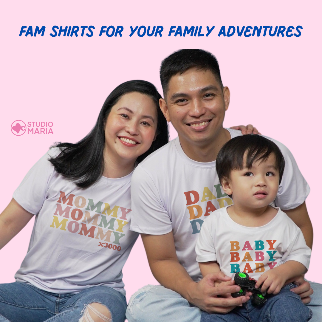 Daddy Mommy Baby x3000 Mom Family Shirts