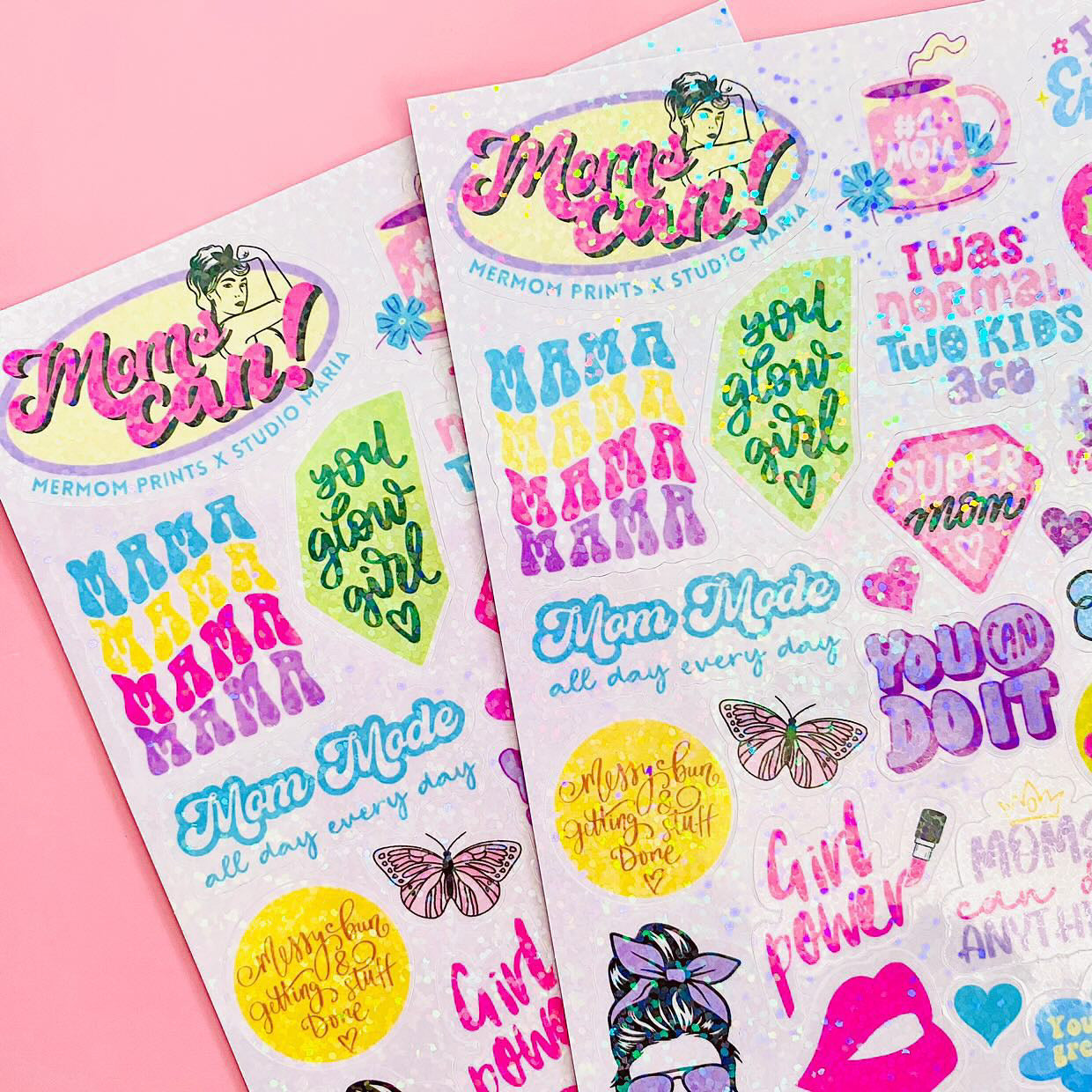 Moms Can Sticker Set by Mermom Prints x Studio Maria