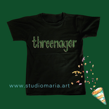 Load image into Gallery viewer, Threenager Birthday Kids Shirt
