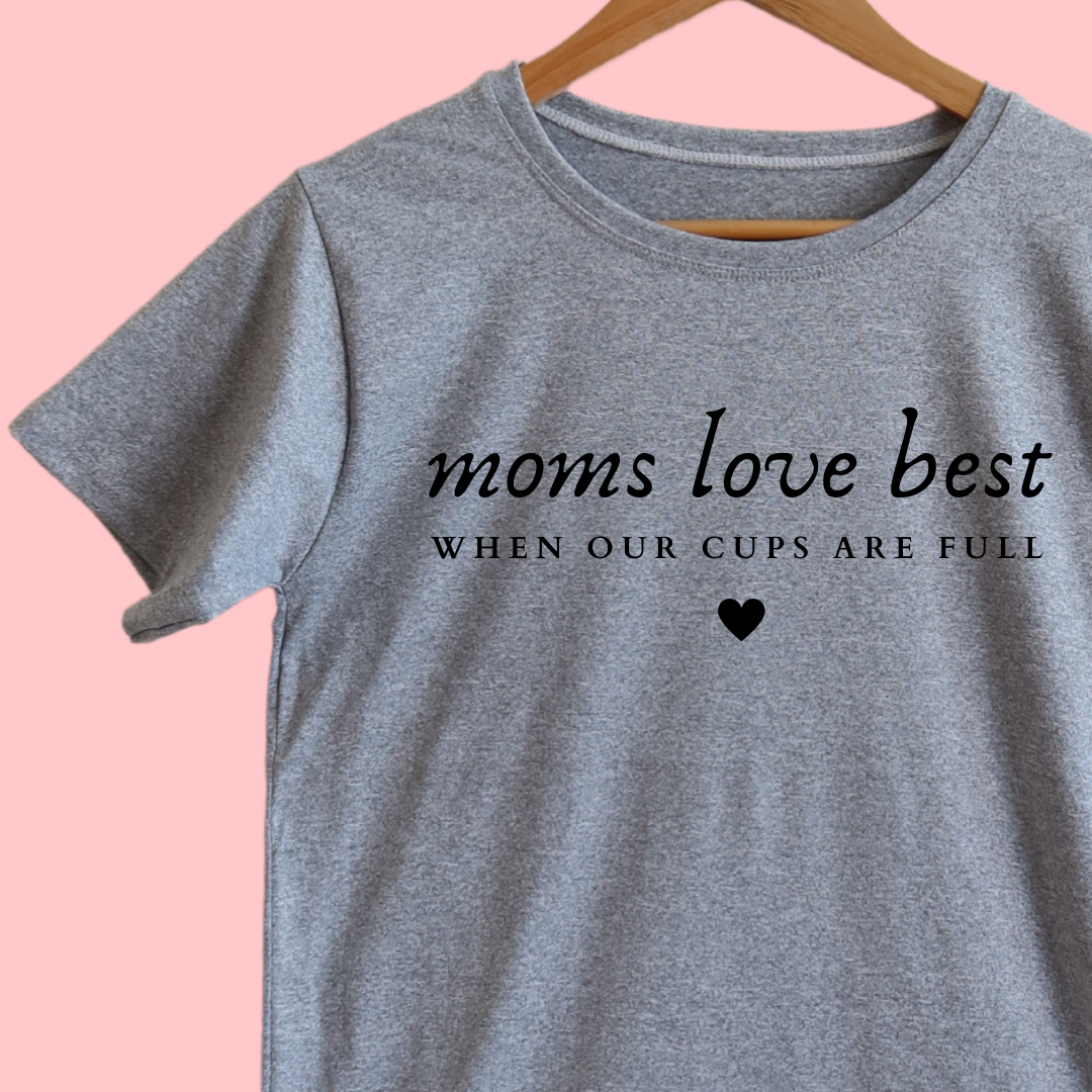 Moms Love Best / Mom's Love Mommy and Me Shirt Set Valentines Special