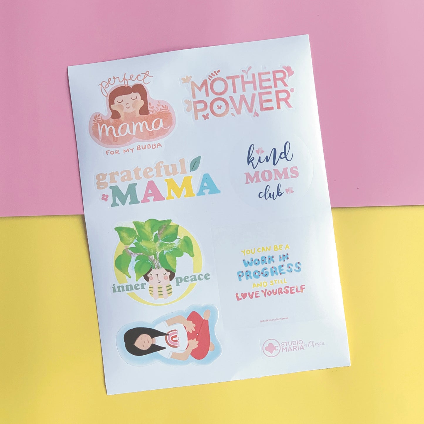 Grateful Mama Sticker Set by Studio Maria
