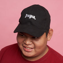 Load image into Gallery viewer, Papa Cap in Black, White, Brown
