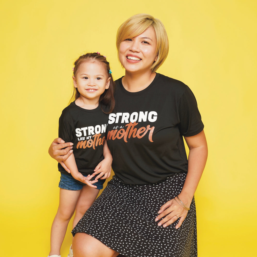 Strong as a Mother / Strong Like My Mother Mommy and Me Shirt Set