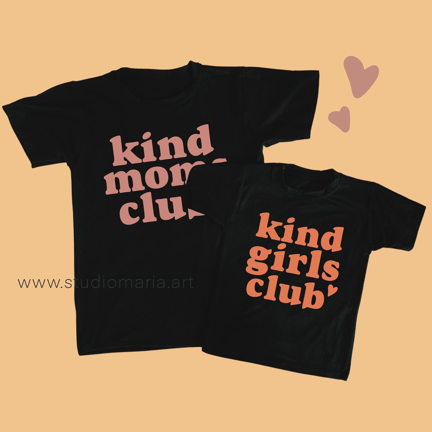 Kind Moms Club / Kind Girls Club Mommy and Me Shirt Set