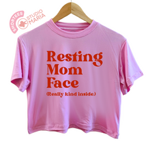 Load image into Gallery viewer, Resting Mom Face Mom Statement Shirt Shortees Crop Top

