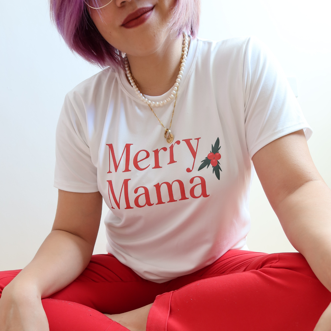 Merry Mama Christmas Mom Statement Shirt