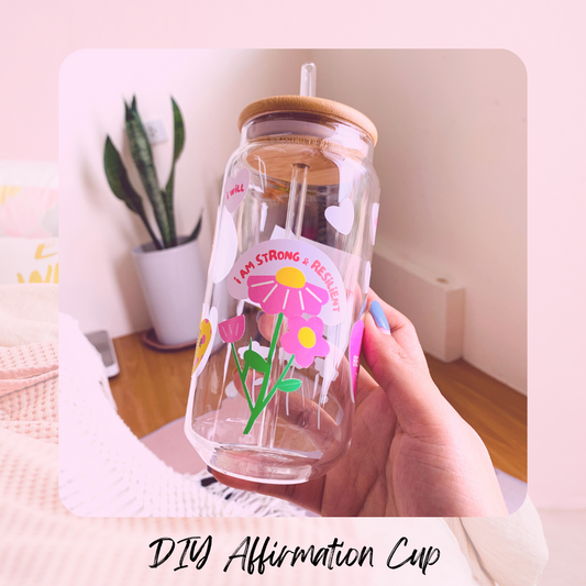 Affirmation Glass Can Cups for Moms