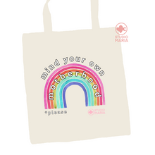 Load image into Gallery viewer, Mind Your Own Motherhood Please Rainbow Summer Tote Bag for Moms
