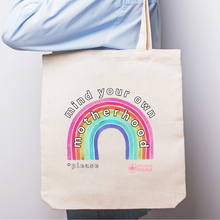 Load image into Gallery viewer, Mind Your Own Motherhood Please Rainbow Summer Tote Bag for Moms
