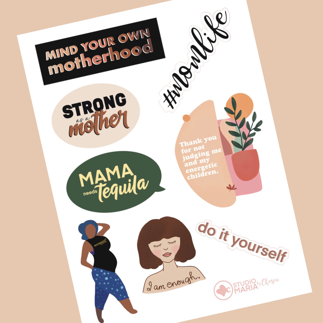 Mind Your Own Motherhood Sticker Set by Studio Maria
