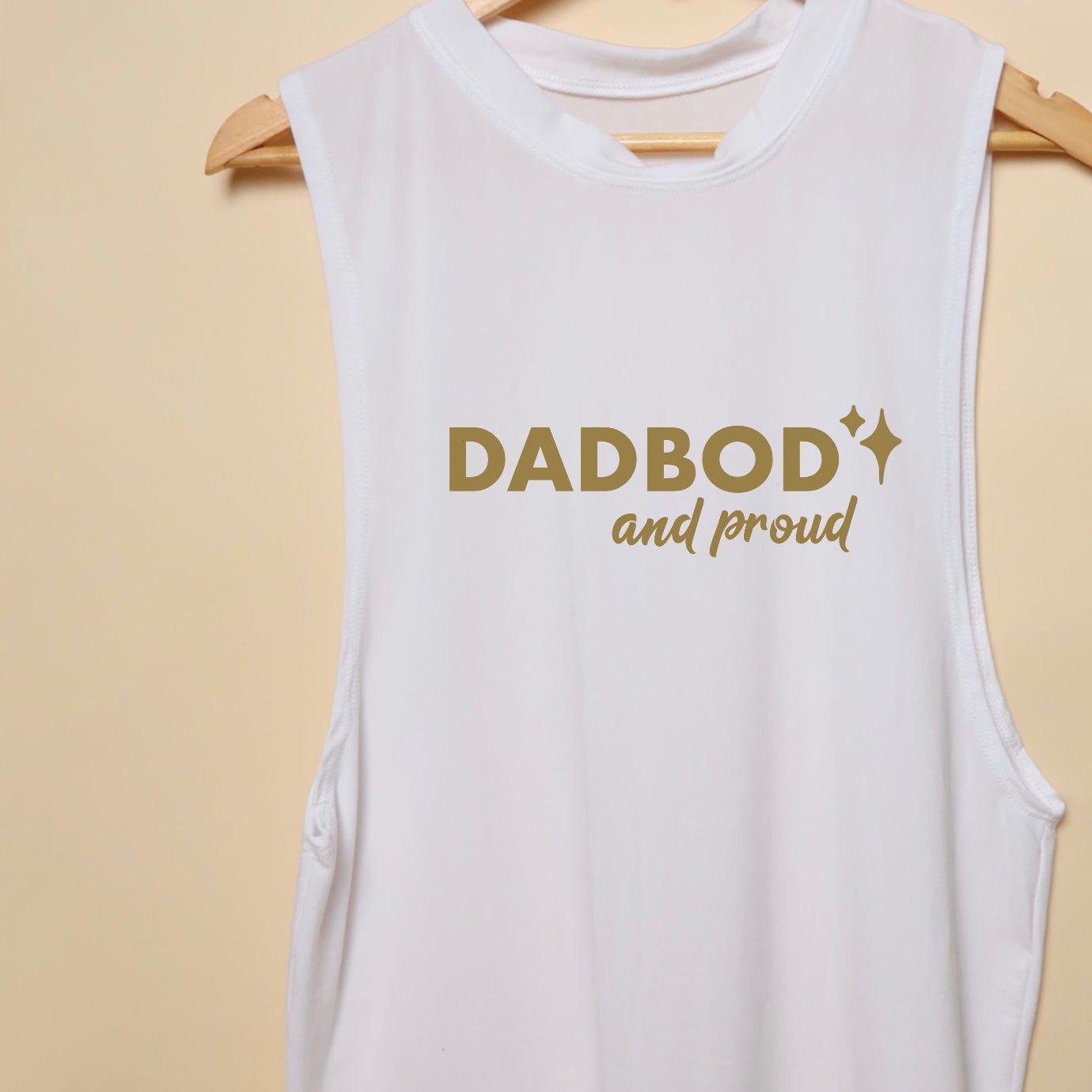 DadBod and Proud Mom Statement Muscle Tee