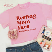 Load and play video in Gallery viewer, Resting Mom Face Mom Statement Shirt Shortees Crop Top
