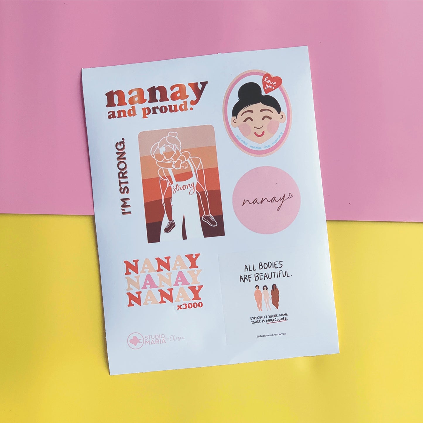 Nanay and Proud Sticker Set by Studio Maria